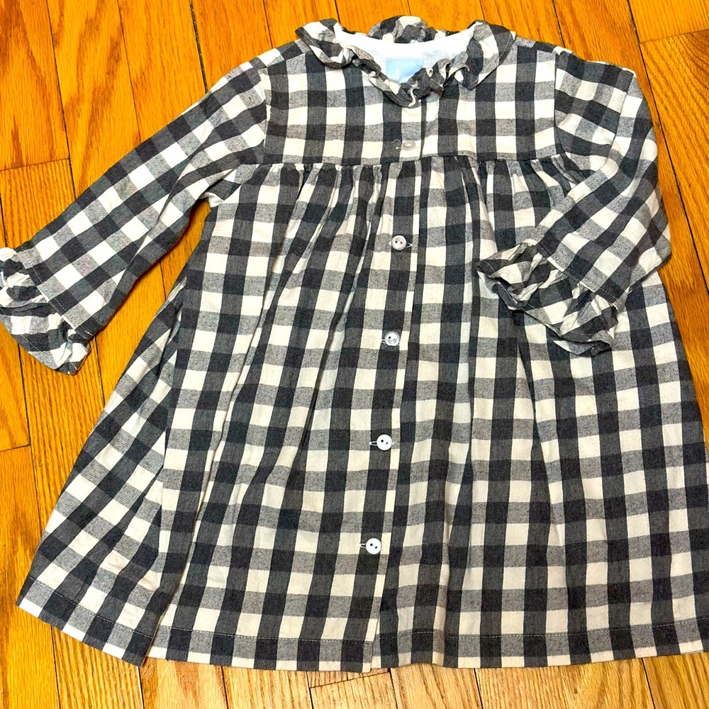 Bella Bliss button up checkered dress